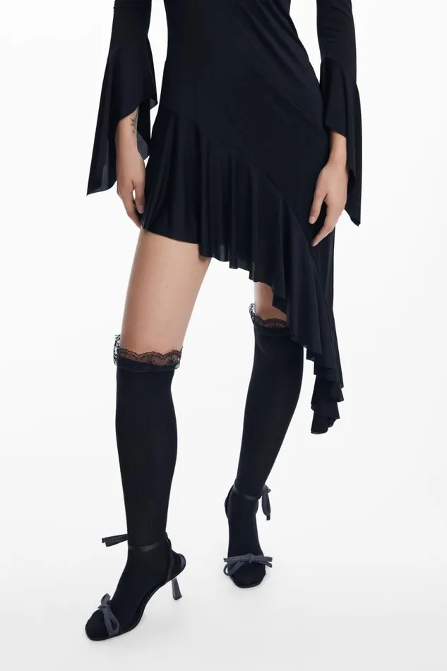 Dresses And Jumpsuits Women Desigual Mara Escot Asymmetric Black Dress Black