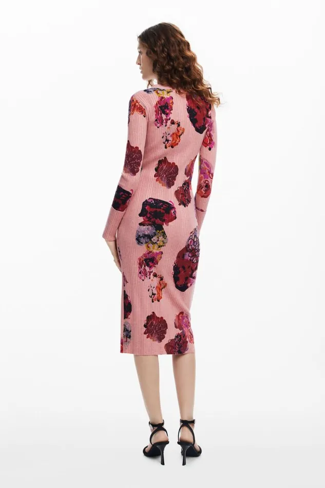 Dresses And Jumpsuits Women Desigual Midi Knit Dress M Christian Lacroix Red