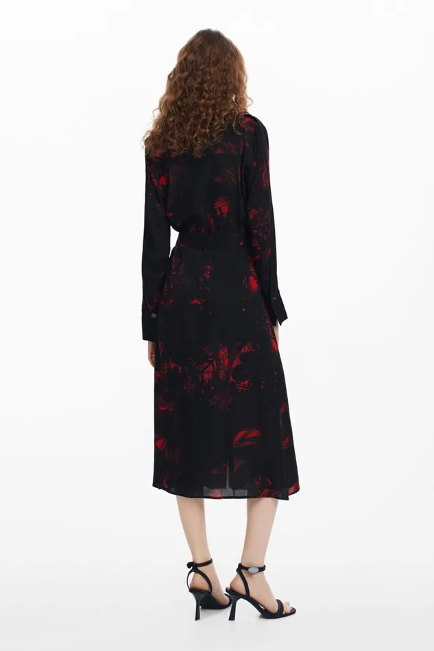 Dresses And Jumpsuits Women Desigual Midi Shirt Dress M Christian Lacroix Black