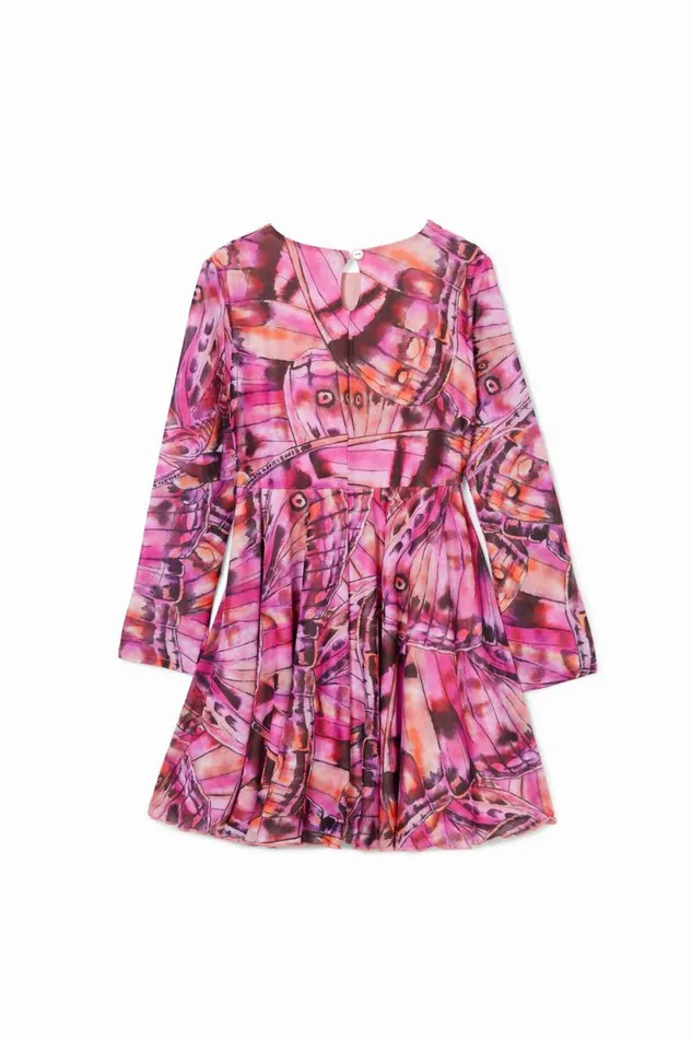 Dresses Kids Desigual Short Dress With Butterfly Wings Red