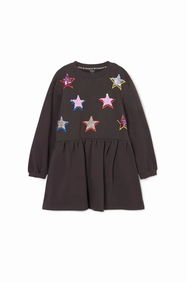Dresses Kids Desigual Star Dress Sweatshirt Black