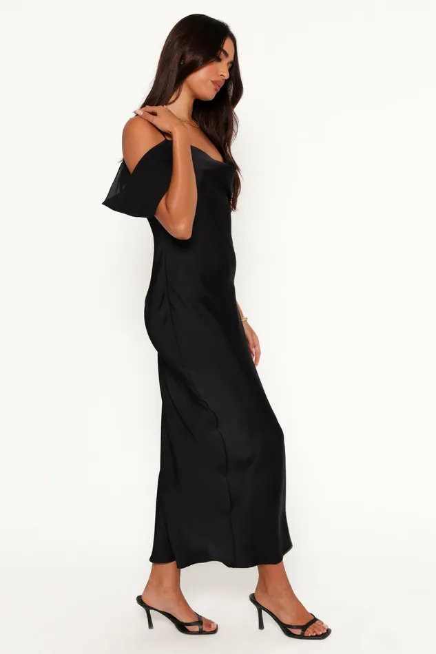 Dresses Petal and Pup Women Reyna Off Shoulder Maxi Dress Black