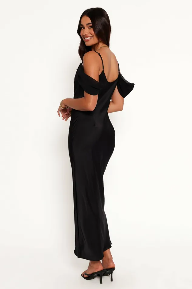 Dresses Petal and Pup Women Reyna Off Shoulder Maxi Dress Black