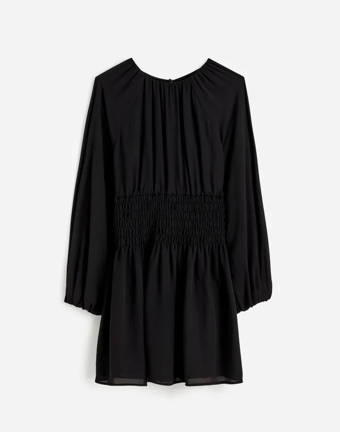 Dresses Women Madewell BubbleSleeve Smocked Mini Dress True Black
