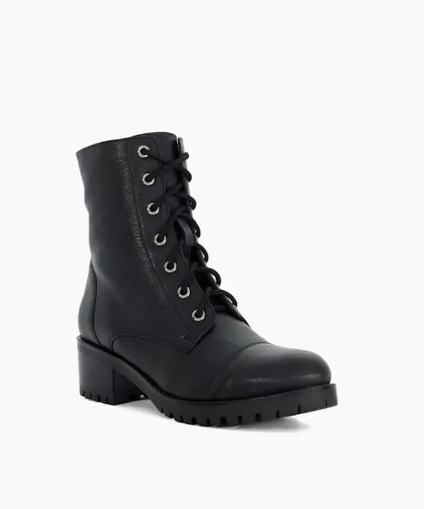 Dune London Ankle Boots Women Chunky Lace Up Boots Black