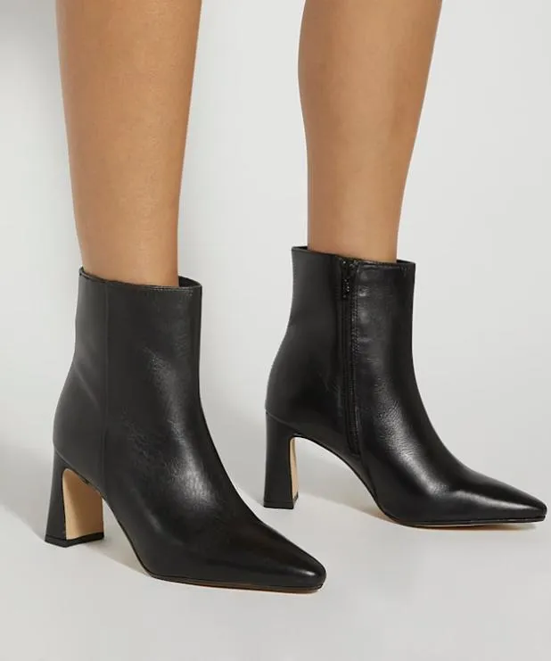 Dune London Ankle Boots Women Pointed Toe Heel Boots Black