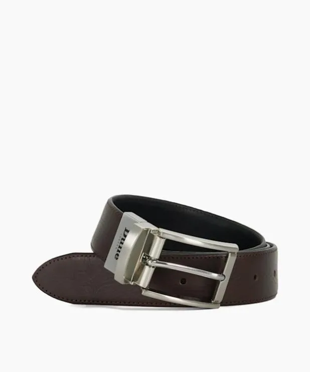 Dune London Belts Men Premium Leather Reversible Belt Black