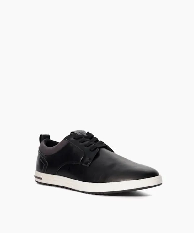 Dune London Black Shoes Men LaceUp Trainers Black