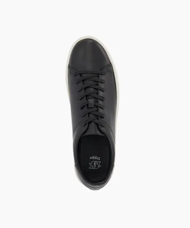 Dune London Black Shoes Men Leather Cup Sole Trainers Black