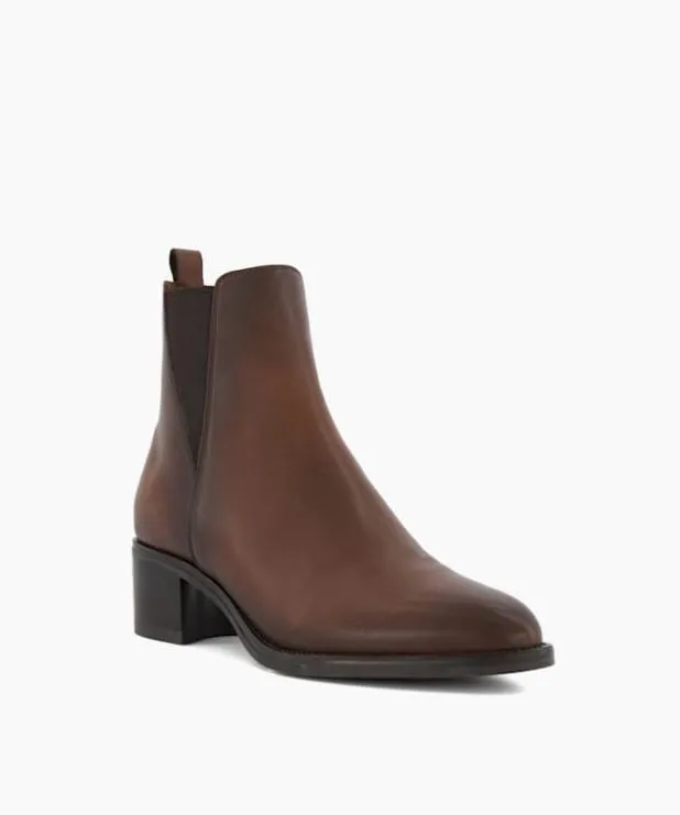 Dune London Brown Boots Women Leather Ankle Boots Brown