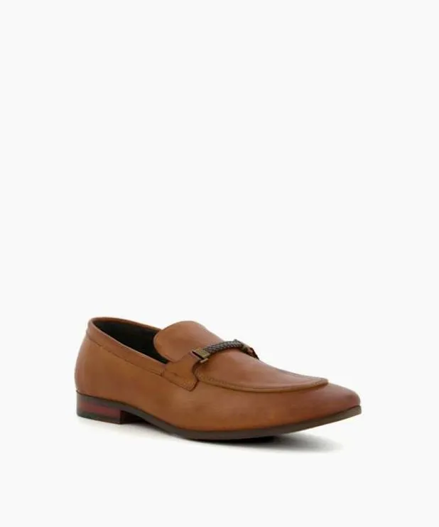 Dune London Brown Shoes Men Plaited Snaffle Shoes Brown