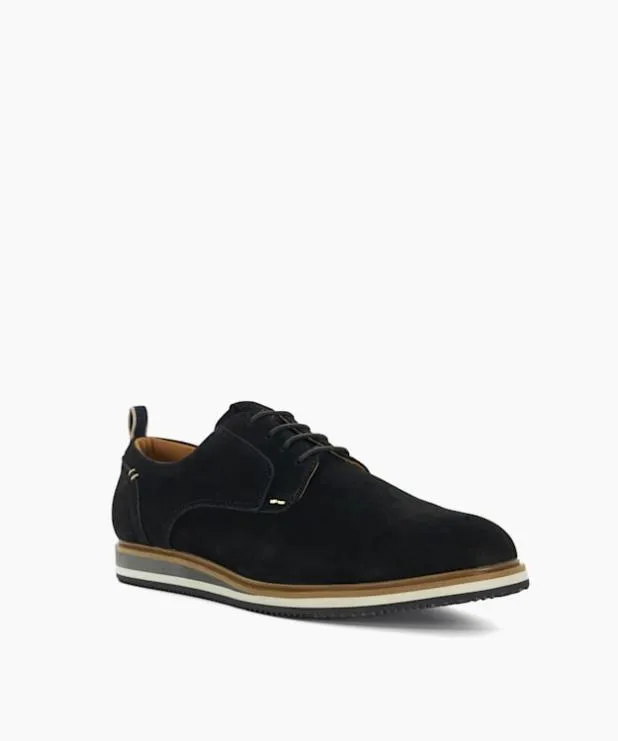 Dune London Casual Shoes Men Wide Fit Hybrid LaceUps Black