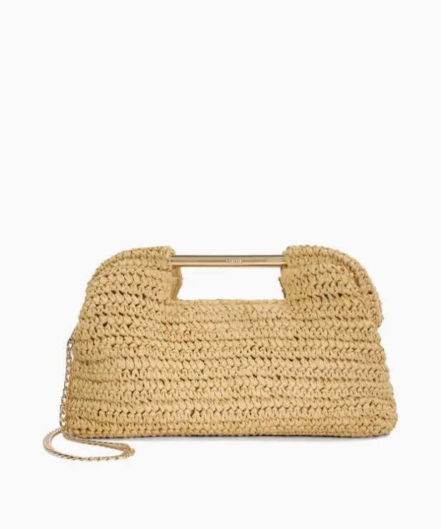 Dune London Clutch Bags Women Raffia Clutch Bag Neutral
