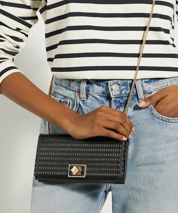 Dune London Crossbody Bags Women Laser Cut Shoulder Bag Black