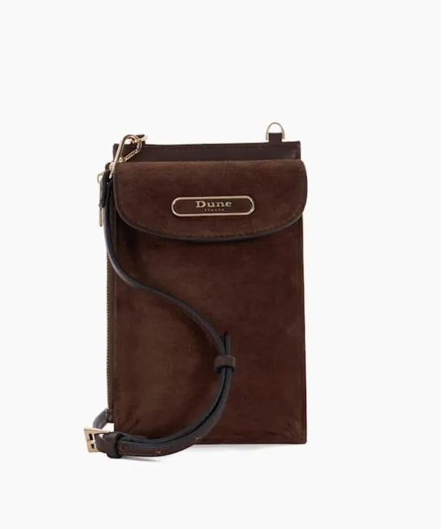 Dune London Crossbody Bags Women Multifunctional Phone Case Brown