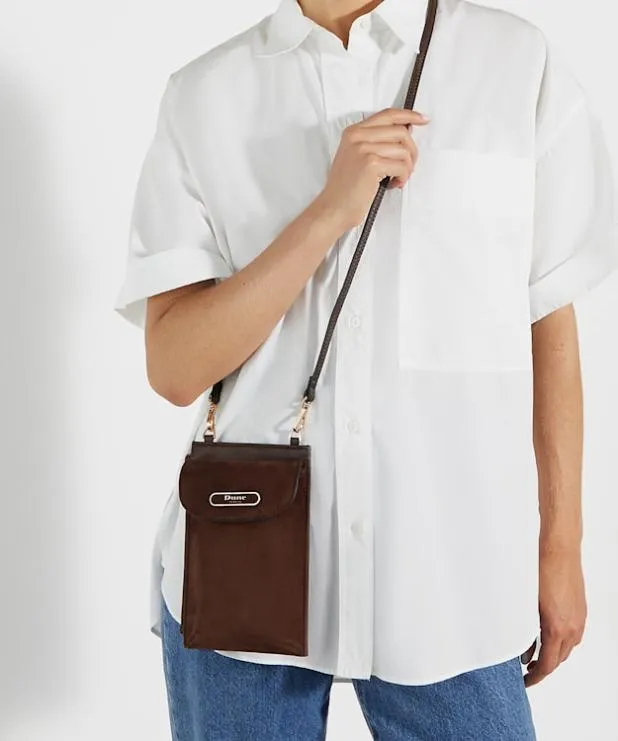 Dune London Crossbody Bags Women Multifunctional Phone Case Brown