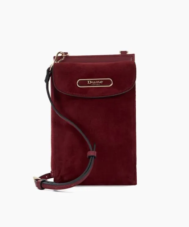 Dune London Crossbody Bags Women Multifunctional Phone Case Red