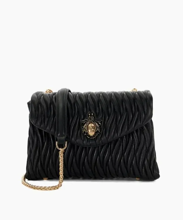 Dune London Crossbody Bags Women Quilted Leather Cross Body Bag Black