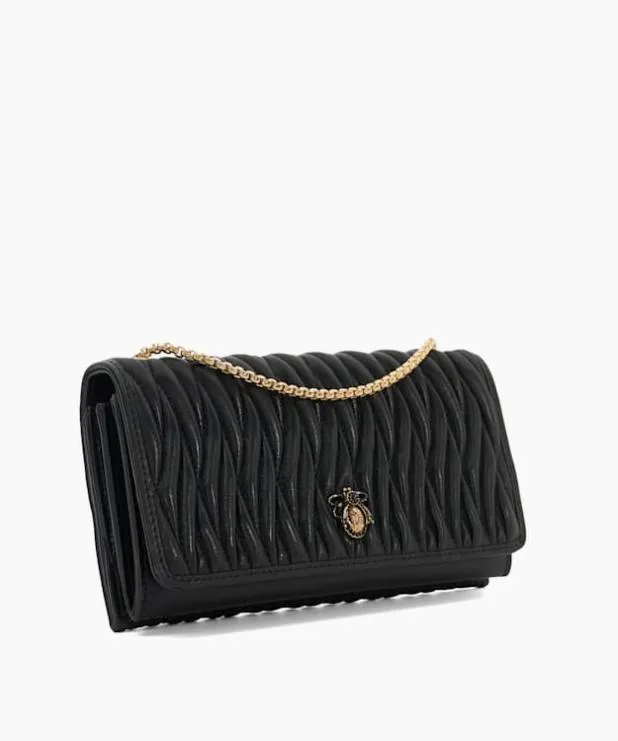 Dune London Crossbody Bags Women Quilted Leather Cross Body Bag Black