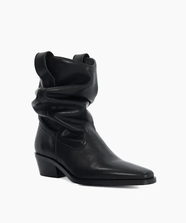 Dune London Flat Boots Women Relaxed Western Boots Black