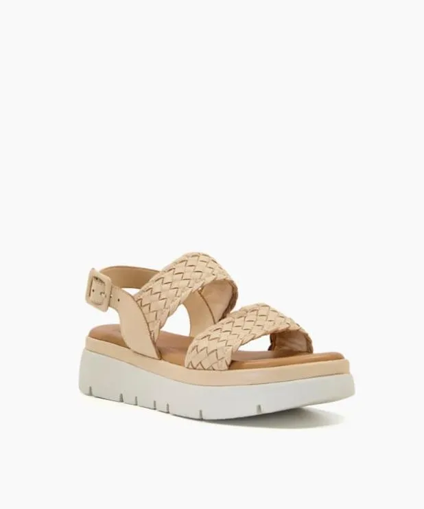 Dune London Flat Sandals Women Flatform Sandals Brown