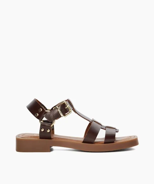 Dune London Gladiator Sandals Women Leather Gladiator Sandals Brown
