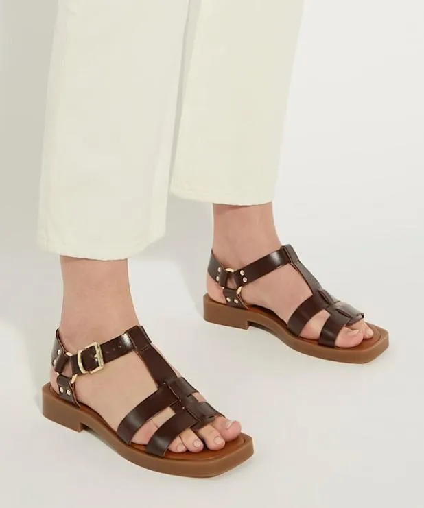 Dune London Gladiator Sandals Women Leather Gladiator Sandals Brown