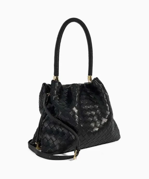 Dune London Handbags Women Leather Drawstring Bag Black