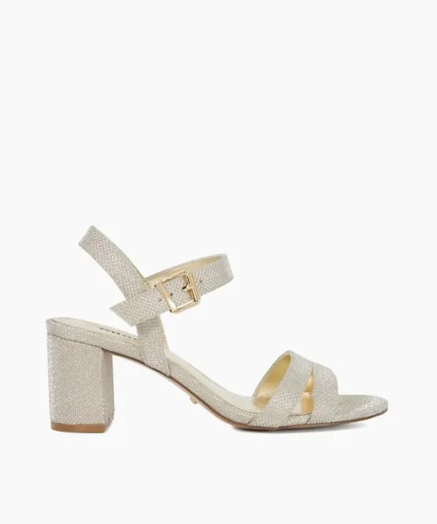 Dune London Heeled Sandals Women BlockHeeled Sandals Metallic