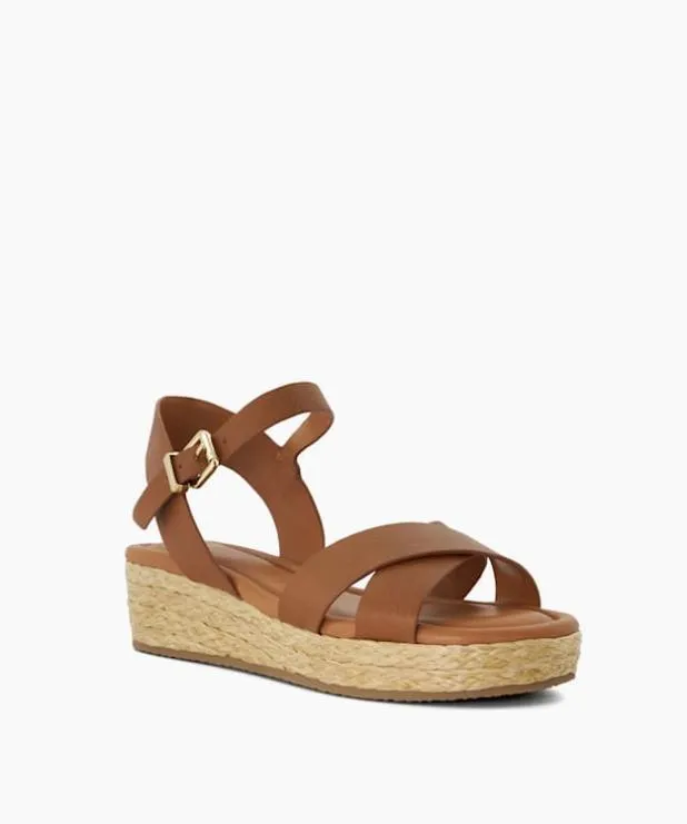 Dune London Heeled Sandals Women Woven Flatform Sandals Brown