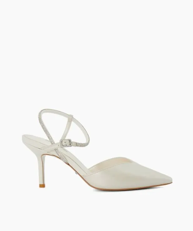 Dune London Heels Women Open Wedding Courts White