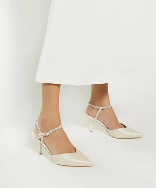 Dune London Heels Women Open Wedding Courts White