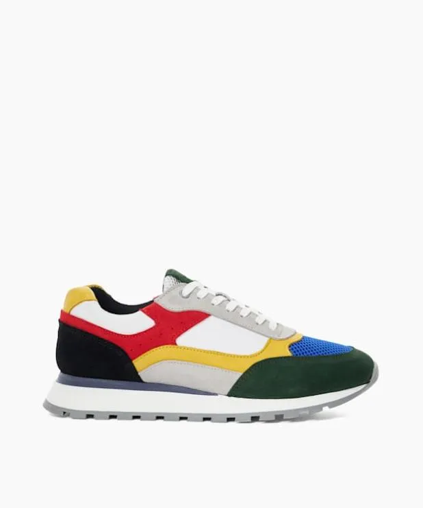 Dune London Trainers Men Colour Block Runners Multi