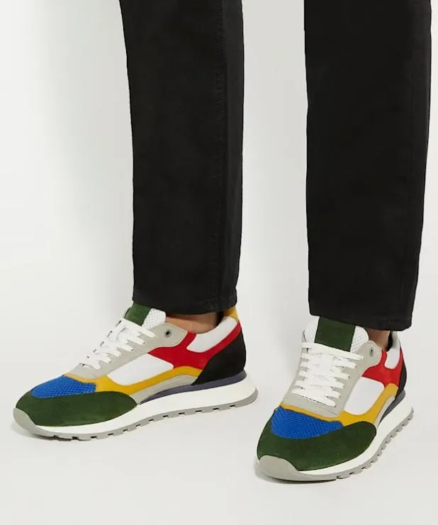Dune London Trainers Men Colour Block Runners Multi