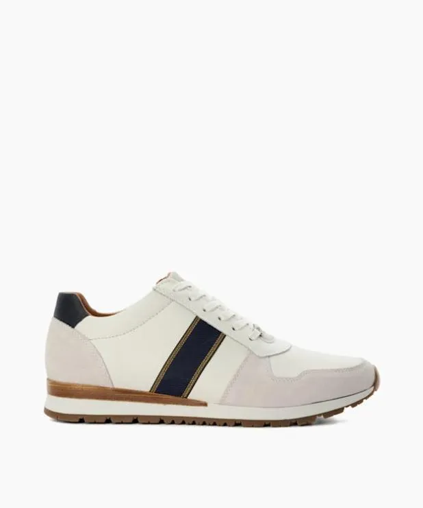 Dune London Trainers Men StripeDetail Runner Trainers White