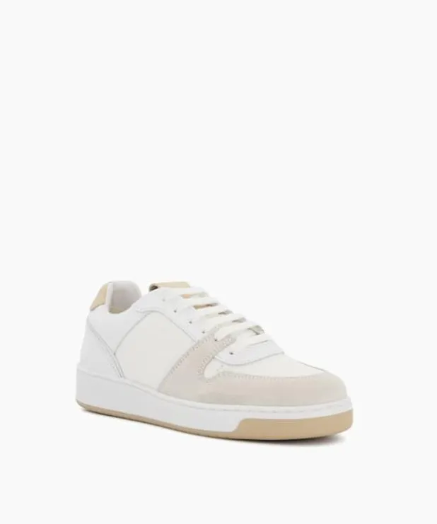 Dune London Trainers Women Suede Recycled LaceUp Trainers White Suede