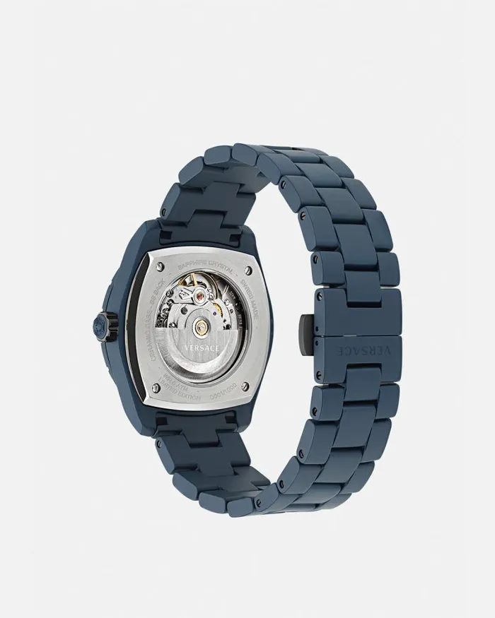 DV One Automatic Watch Blue Men Versace Watches