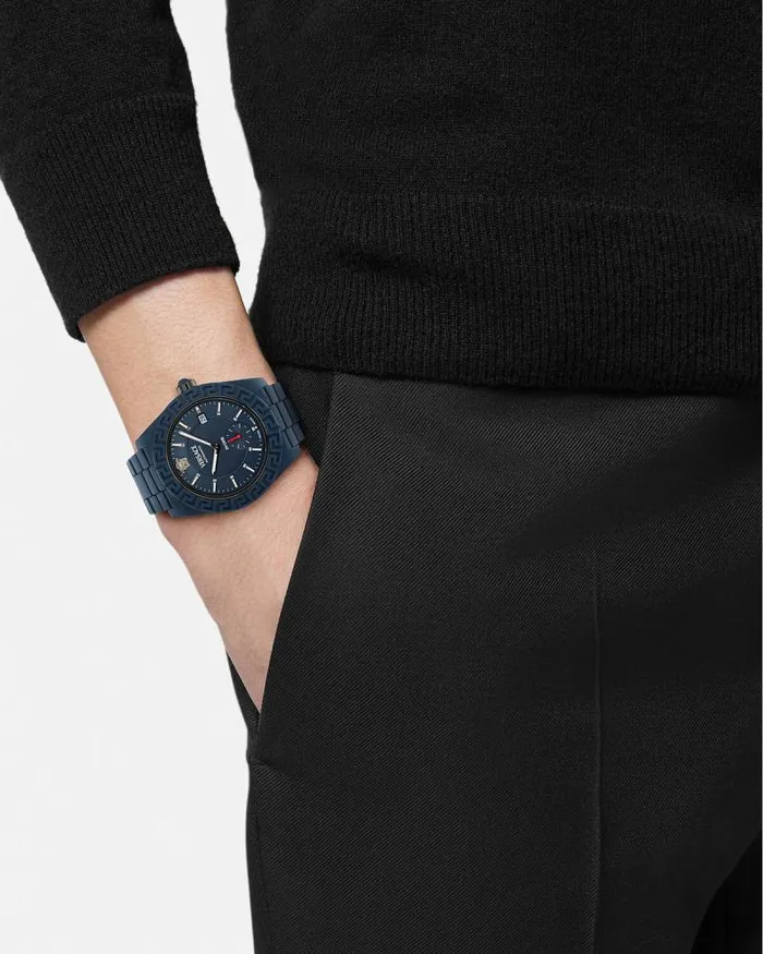 DV One Automatic Watch Blue Men Versace Watches