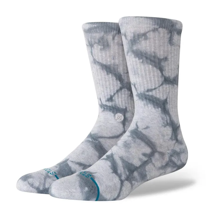 Dyed Crew Socks Icon Dye 8211 Grey MenWomen Stance Crew