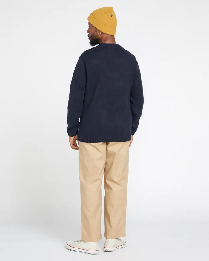 Edmonder Ii Sweater 8211 Navy Mens Volcom Hoodies and Sweatshirts