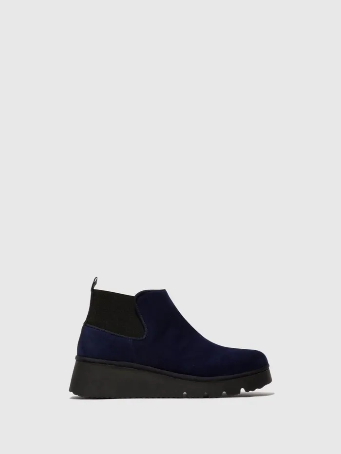 Elasticated Ankle Boots PADA403FLY NAVY Women Fly London Ankle Boots