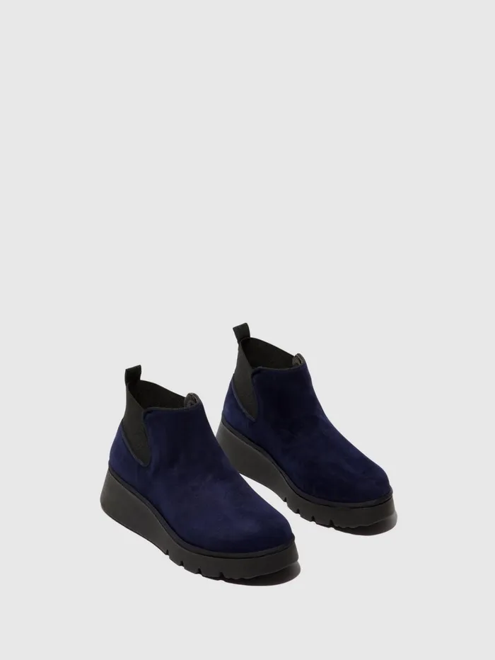 Elasticated Ankle Boots PADA403FLY NAVY Women Fly London Ankle Boots