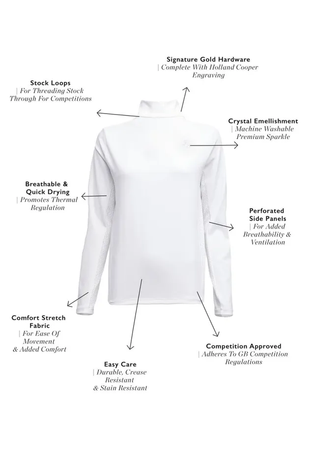 Equestrian Base Layers Holland Cooper Competition Base Layer White Equestrian Base Layers Holland Cooper Competition Base Layer White