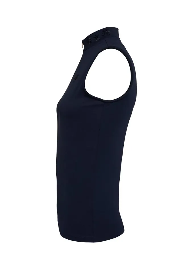 Equestrian Base Layers Holland Cooper Crystal Sleeveless Base Layer Ink Navy Equestrian Base Layers Holland Cooper Crystal Sleeveless Base Layer Ink Navy