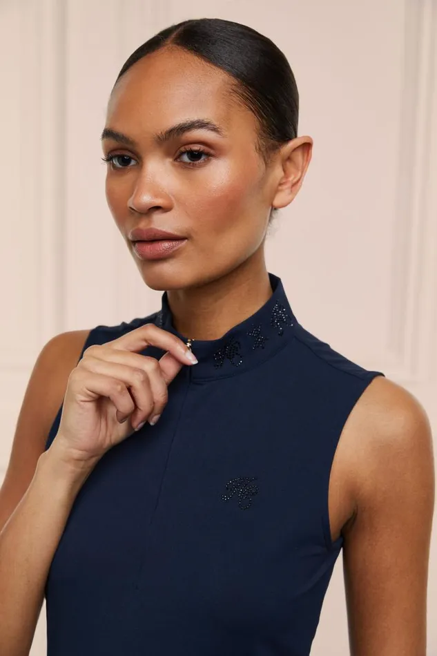 Equestrian Base Layers Holland Cooper Crystal Sleeveless Base Layer Ink Navy Equestrian Base Layers Holland Cooper Crystal Sleeveless Base Layer Ink Navy