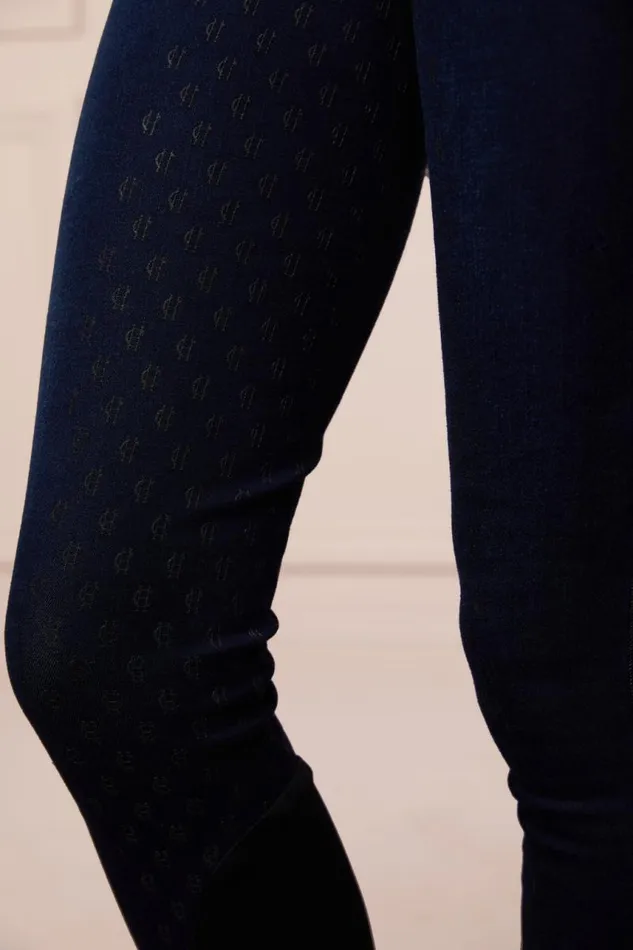 Equestrian Breeches Holland Cooper Denim Thermal Full Grip Breeches Deep Indigo Equestrian Breeches Holland Cooper Denim Thermal Full Grip Breeches Deep Indigo