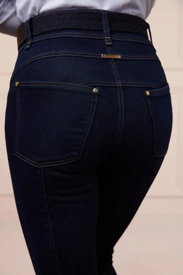 Equestrian Breeches Holland Cooper Denim Thermal Full Grip Breeches Deep Indigo Equestrian Breeches Holland Cooper Denim Thermal Full Grip Breeches Deep Indigo