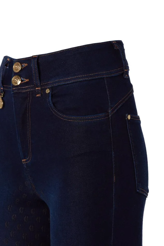 Equestrian Breeches Holland Cooper Denim Thermal Full Grip Breeches Deep Indigo Equestrian Breeches Holland Cooper Denim Thermal Full Grip Breeches Deep Indigo