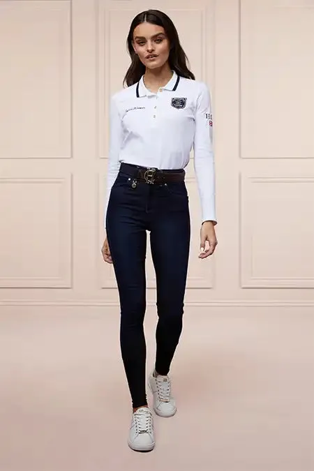 Equestrian Breeches Holland Cooper Denim Thermal Full Grip Breeches Deep Indigo Equestrian Breeches Holland Cooper Denim Thermal Full Grip Breeches Deep Indigo