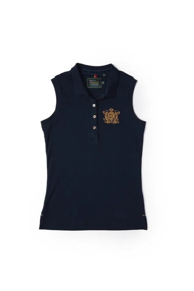 EquestrianWomen Polo Shirts and Tees Holland Cooper Sleeveless Polo Shirt Ink Navy EquestrianWomen Polo Shirts and Tees Holland Cooper Sleeveless Polo Shirt Ink Navy